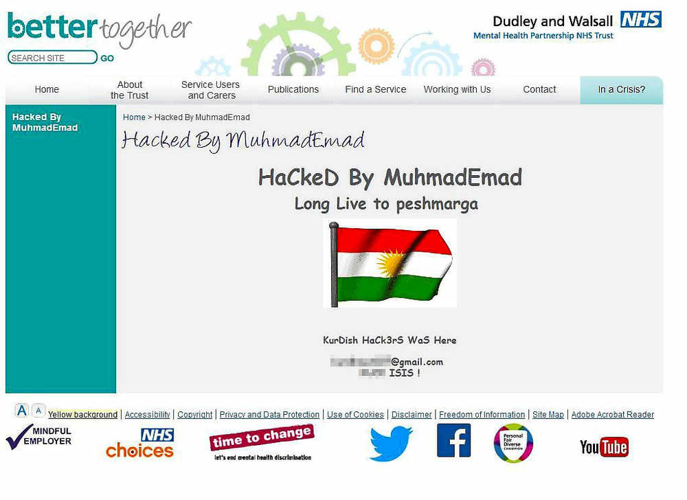 Cyber-attack leaves anti ISIS message on trust website