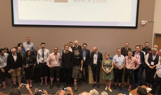 Delegates don their pink socks at Digital Health Summer Schools 2019